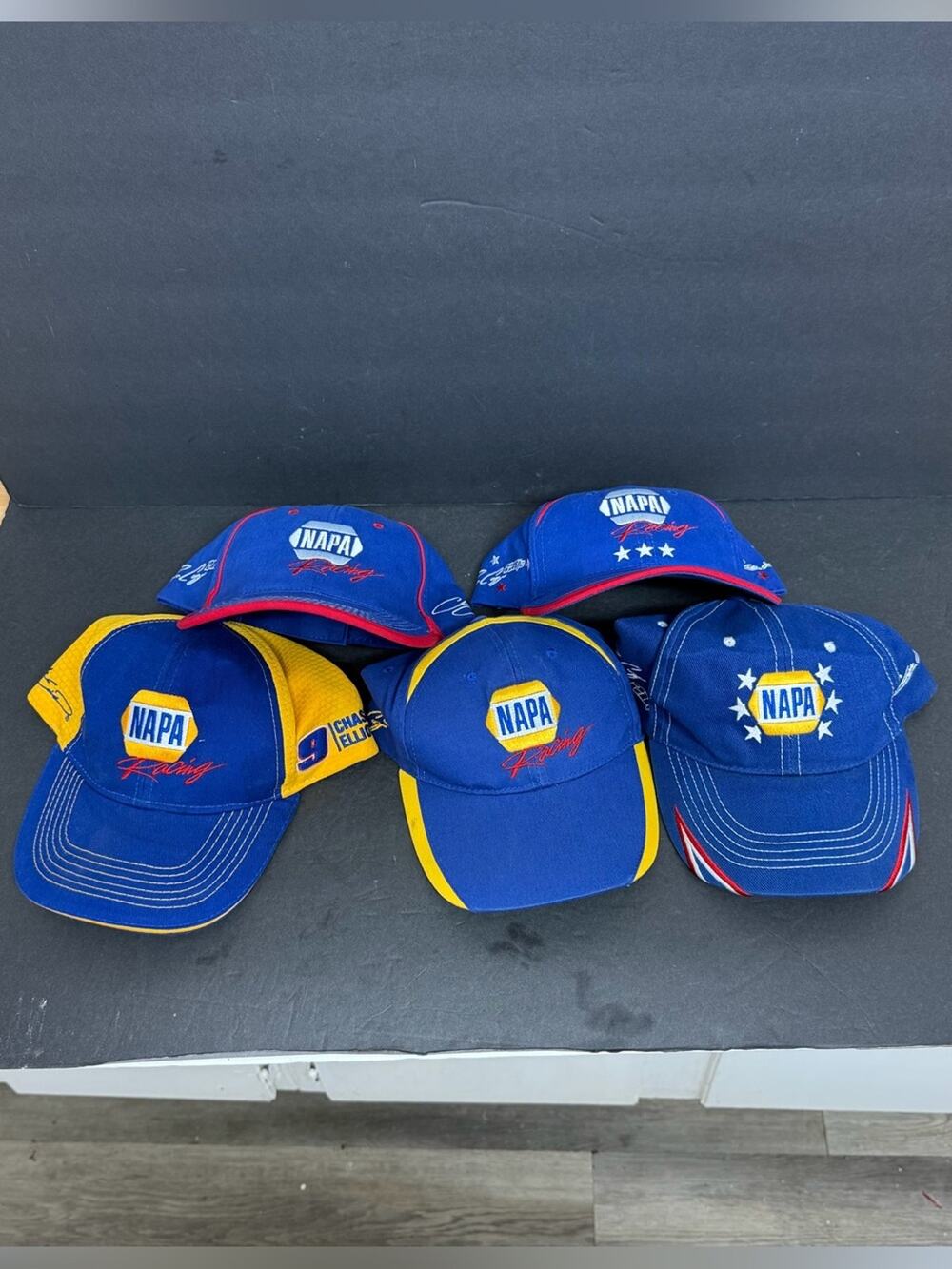 New Lot of 5 Hats Cap NAPA AUTO PARTS RACING Baseball One Size Fits All